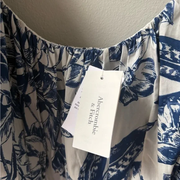 NWT Abercrombie & Fitch Emerson Poplin Puff Sleeve Mini, Size XL - Picture 9 of 10